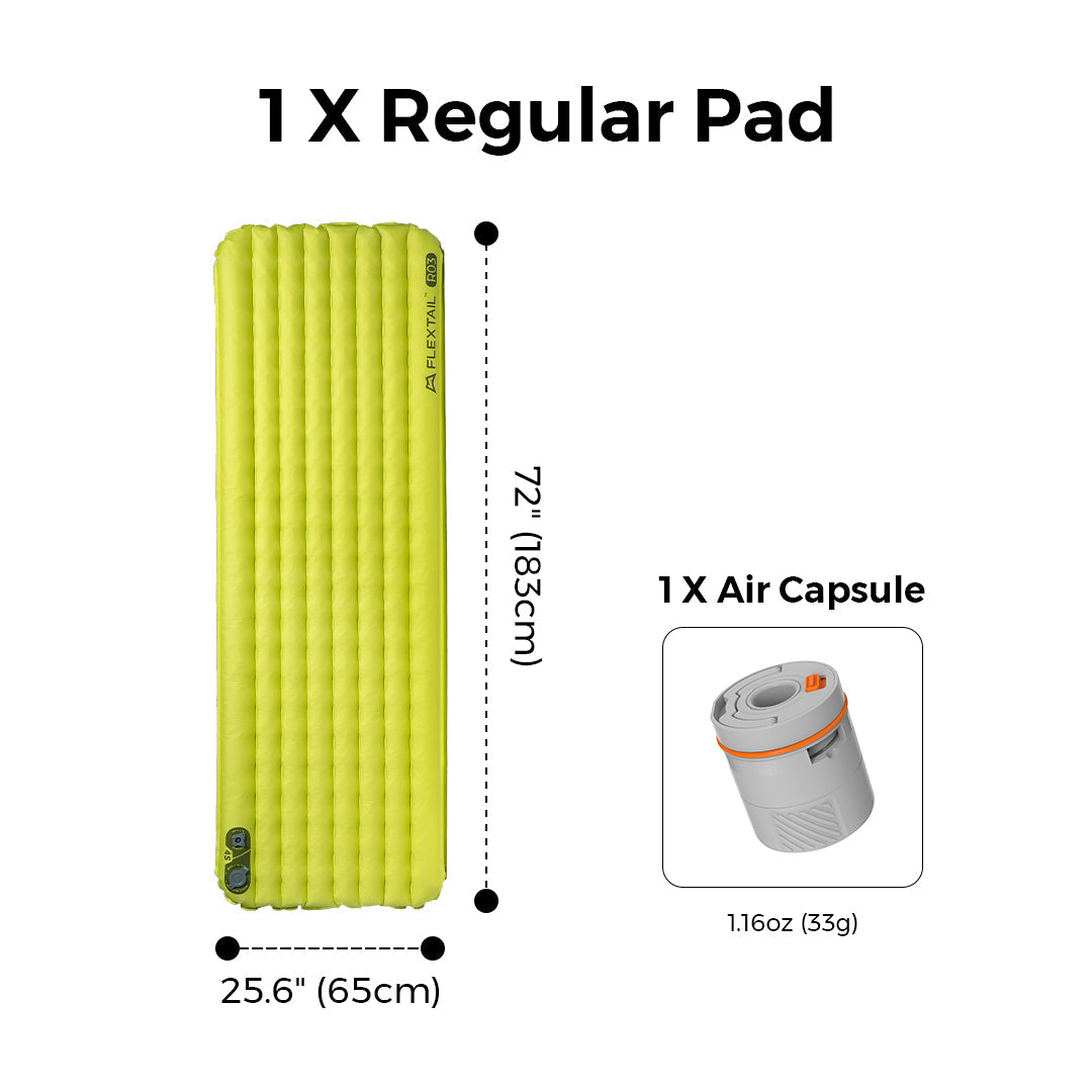 Tiny Sleeping Pad R03 AVS - 3,5 R -Valor 3 temporada para dormir con bomba